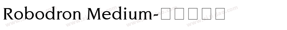 Robodron Medium字体转换